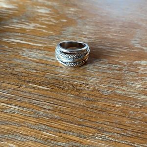 Sterling silver cable twist ring: Size 6
